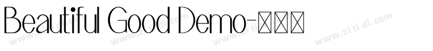 Beautiful Good Demo字体转换